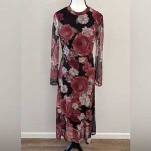 Floral Long Sleeve maxi Dress
